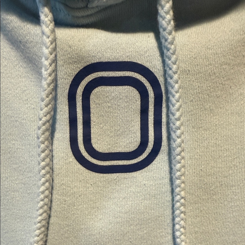 Men’s Large Overtime Sky Blue Hoodie with Sleeve Detail - Picture 2 of 10